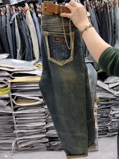 Y2k Women Jeans 2024 New High-waist Large Size Women's Pants Radish Haren Pants Thin Stretch Nine Points Daddy Pants Fashion 4XL