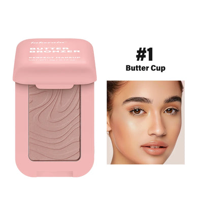 Bronzer Butter Bronzer for Dark Complexions Contour Palette with Matte Brown Shades for Nose Cheek and Profile Natural Nude Make