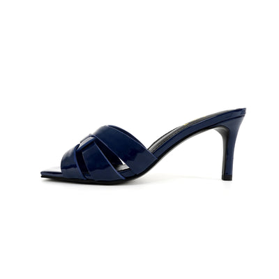 Summer Women's Slippers Plus Size 35-44 Fashion High Heels Leather Open Toe Square Party Shoes Elegant Slim Heels Women's Shoes
