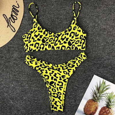 Neon Yellow Green Swimsuit Women Sexy Solid Push Up Micro Bikini 2024 Brazilian Summer Beach Bathing Suit Thong Swimwear Biquini