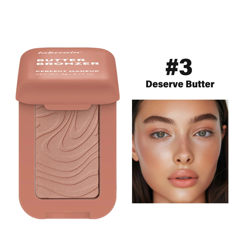 Bronzer Butter Bronzer for Dark Complexions Contour Palette with Matte Brown Shades for Nose Cheek and Profile Natural Nude Make