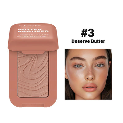 Bronzer Butter Bronzer for Dark Complexions Contour Palette with Matte Brown Shades for Nose Cheek and Profile Natural Nude Make