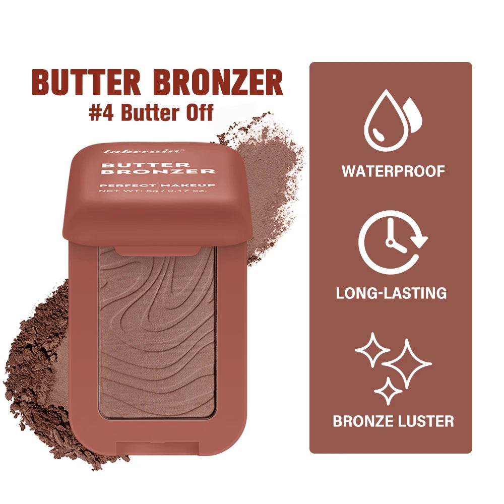 Bronzer Butter Bronzer for Dark Complexions Contour Palette with Matte Brown Shades for Nose Cheek and Profile Natural Nude Make