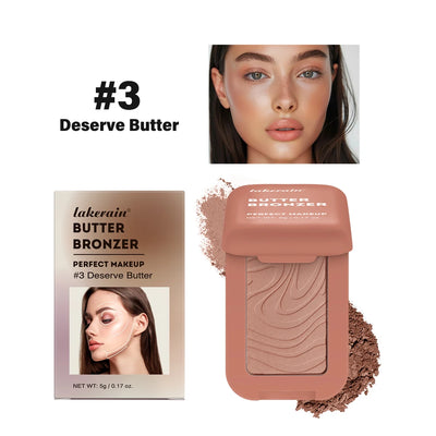 Bronzer Butter Bronzer for Dark Complexions Contour Palette with Matte Brown Shades for Nose Cheek and Profile Natural Nude Make