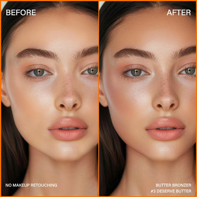 Bronzer Butter Bronzer for Dark Complexions Contour Palette with Matte Brown Shades for Nose Cheek and Profile Natural Nude Make