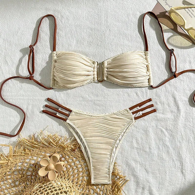 New Sexy Bikinis 2025 Swimsuits Women's Swimwear Push Up Female Beach Swim Wear Bathing Suits Brazilian Bikini Set Pool Bather