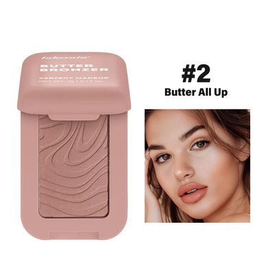 Bronzer Butter Bronzer for Dark Complexions Contour Palette with Matte Brown Shades for Nose Cheek and Profile Natural Nude Make
